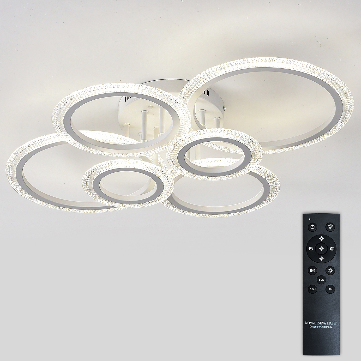 Изображение товара Люстра потолочная светодиодная Natali Kovaltseva Ledlight 26 м² с пультом регулируемый белый свет цвет белый