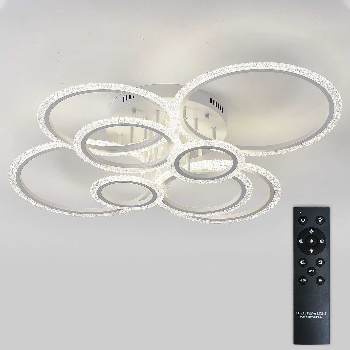 Изображение товара Люстра потолочная светодиодная Natali Kovaltseva Ledlight 34 м² с пультом управления регулируемый белый свет цвет белый