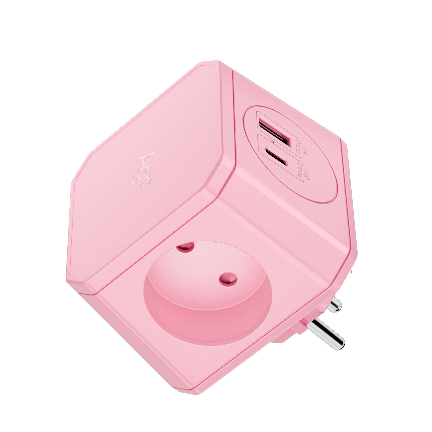 Изображение товара Разветвитель Agni на 4 розетки 2 USB + 1 Type-C 20 Вт слоновая кость TP-WJ3U4E-C