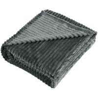 Изображение товара Плед Line 150x200 см велсофт серый дизайн современный для дома