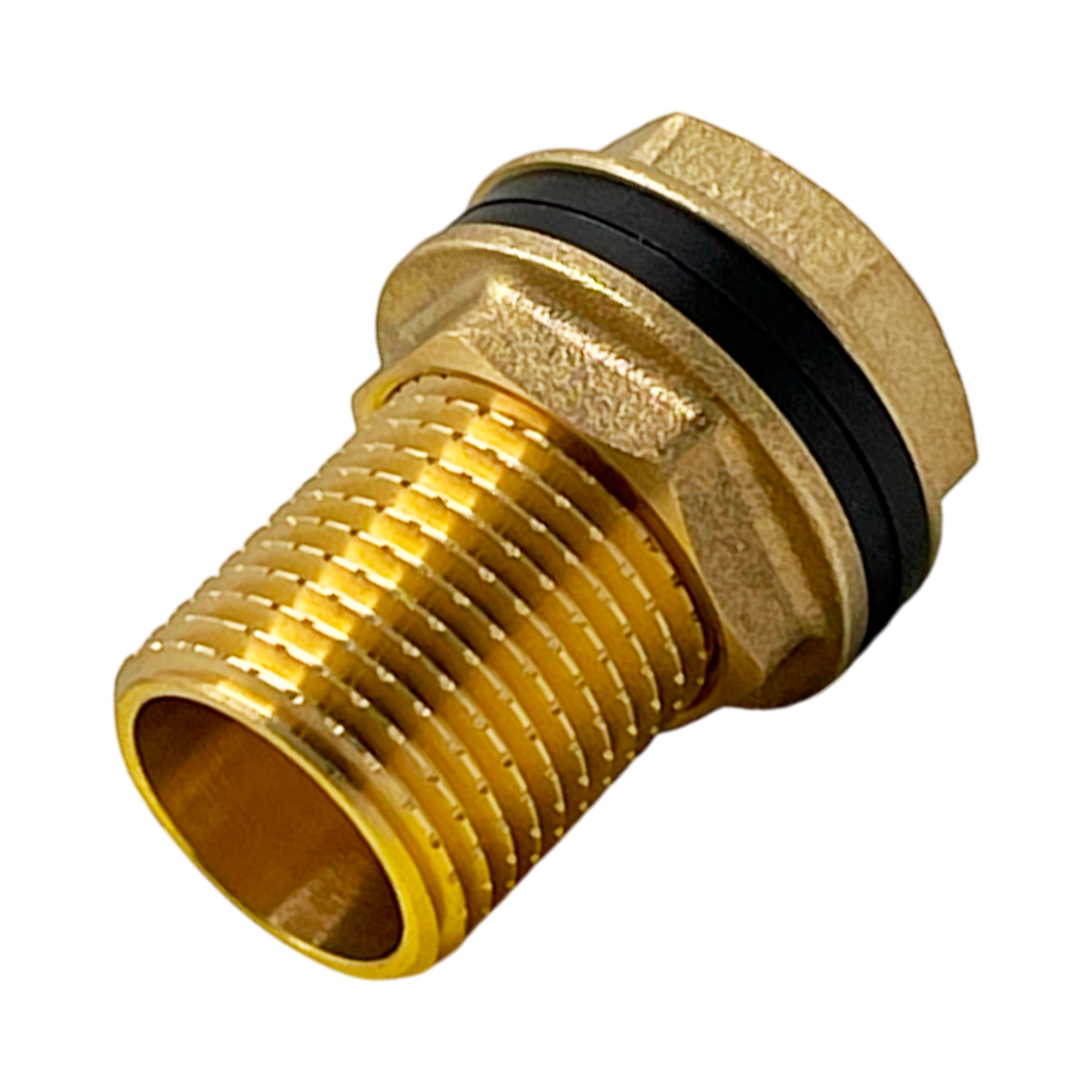 Изображение товара Штуцер для врезки в бак 1/2" НР мм латунь