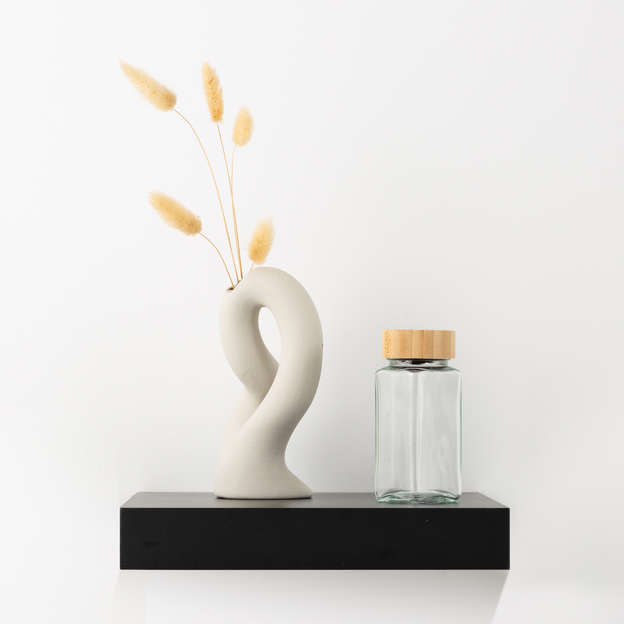 Изображение товара Настенная полка KONSENSA 23x23.5 см со скрытым креплением МДФ цвет черный