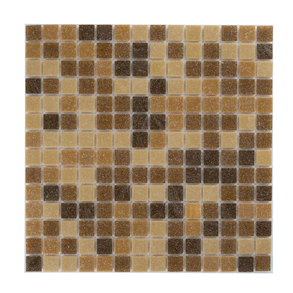 Изображение товара Стеклянная мозаика Керамоград Kg108_05 30.5x30.5 см коричневая для интерьера и наружных работ