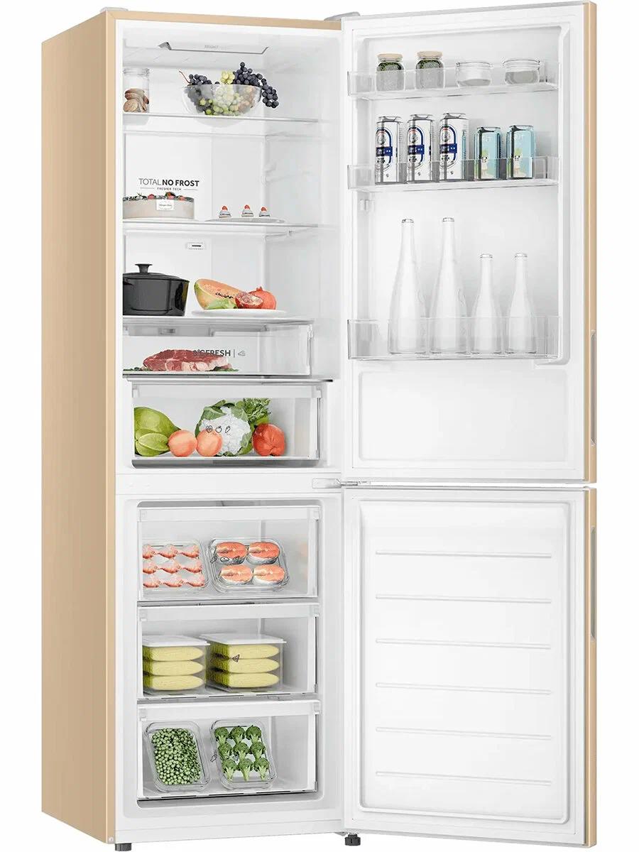 Изображение товара Отдельностоящий холодильник Haier 59.5x200 см цвет золото Изображение товара Отдельностоящий холодильник Haier 59.5x200 см цвет золото