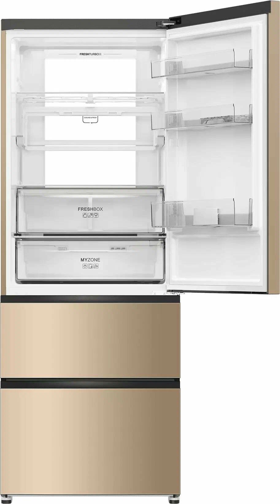 Изображение товара Отдельностоящий холодильник Haier 70x190 см цвет золото Изображение товара Отдельностоящий холодильник Haier 70x190 см цвет золото