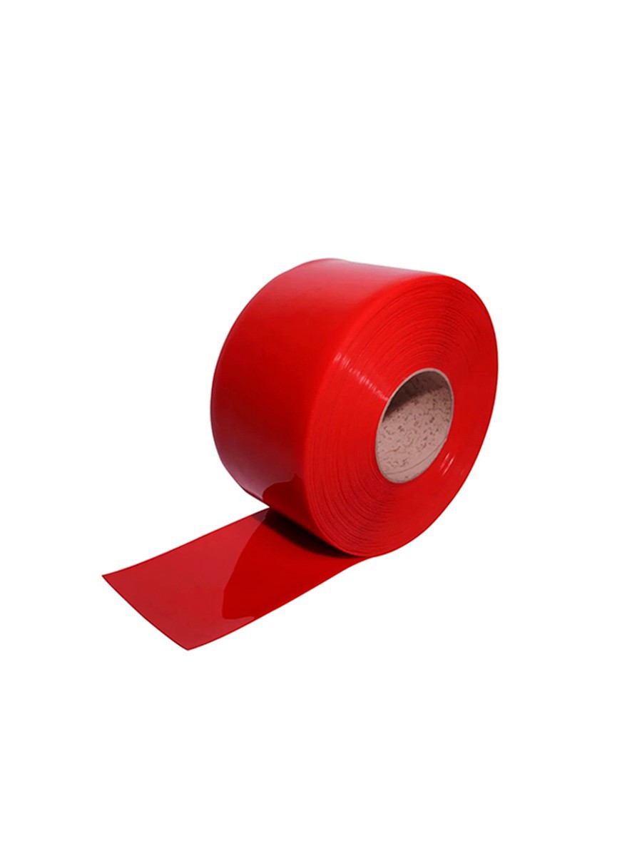 Изображение товара Пластиковая полосовая завеса ПВХ Курсклимат 200 мм 12 м стандартная красная непрозрачная