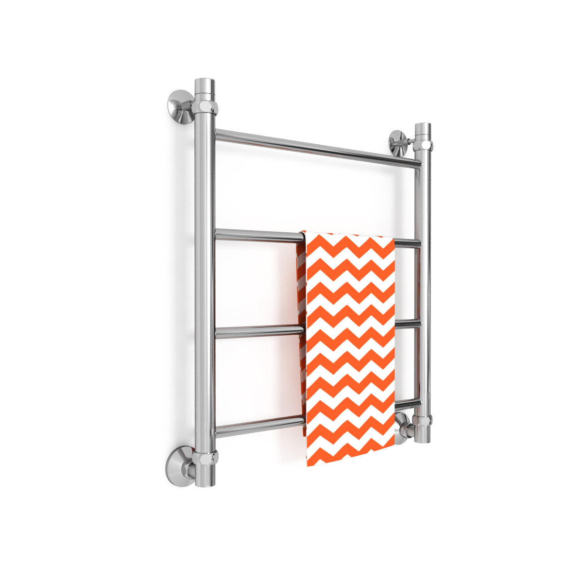 Изображение товара Водяной полотенцесушитель Zigzag J 50x60 см для ванной серебро высокое качество