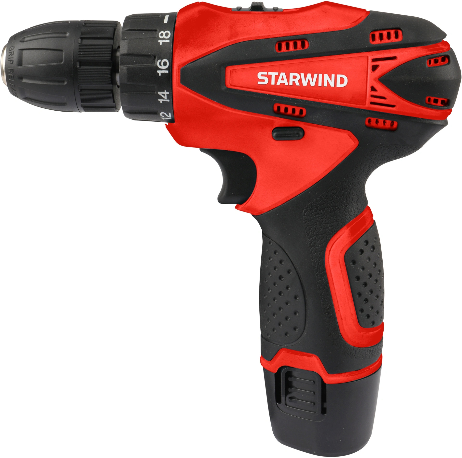 Изображение товара Аккумуляторная дрель-шуруповерт Starwind CDT12-2.0/2S1 12 В 2 Ач комплект с кейсом