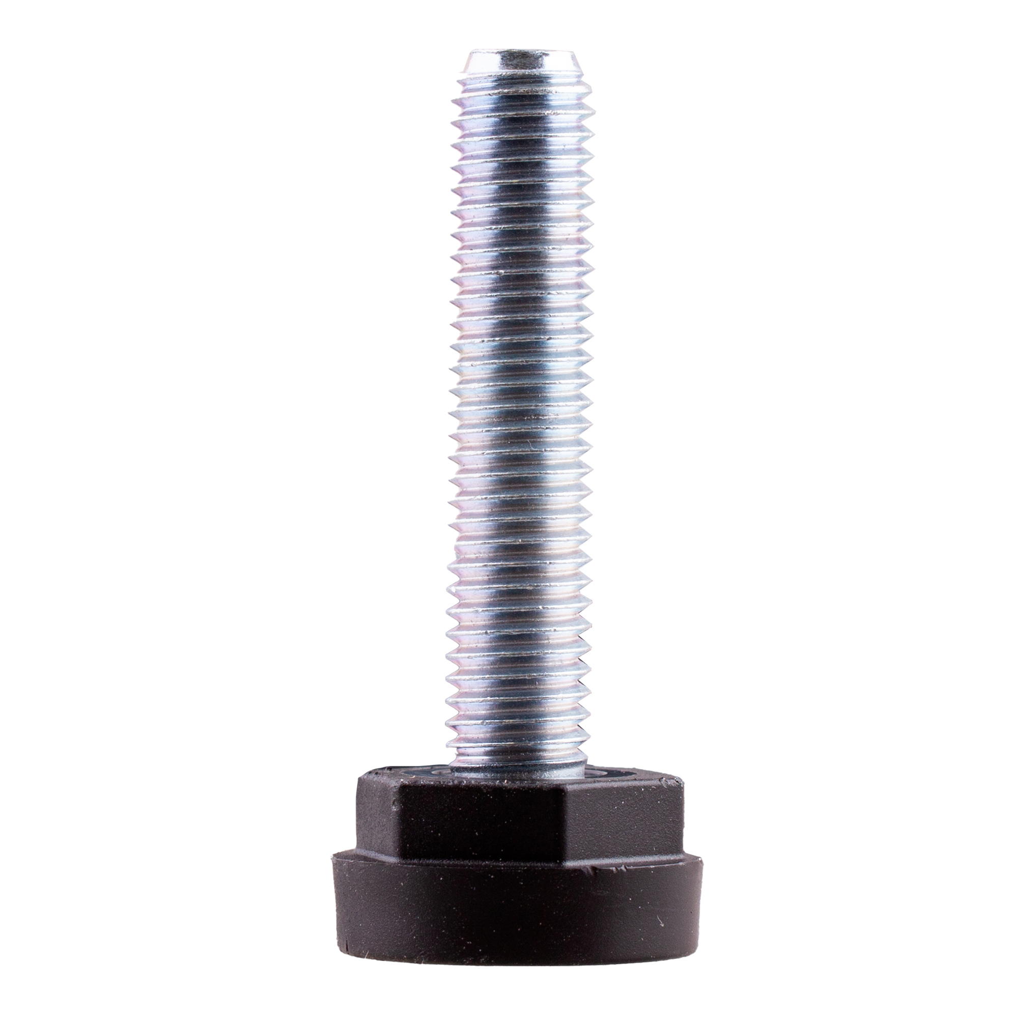 Изображение товара Мебельная ножка регулируемая стальная М10x50 мм, серебро