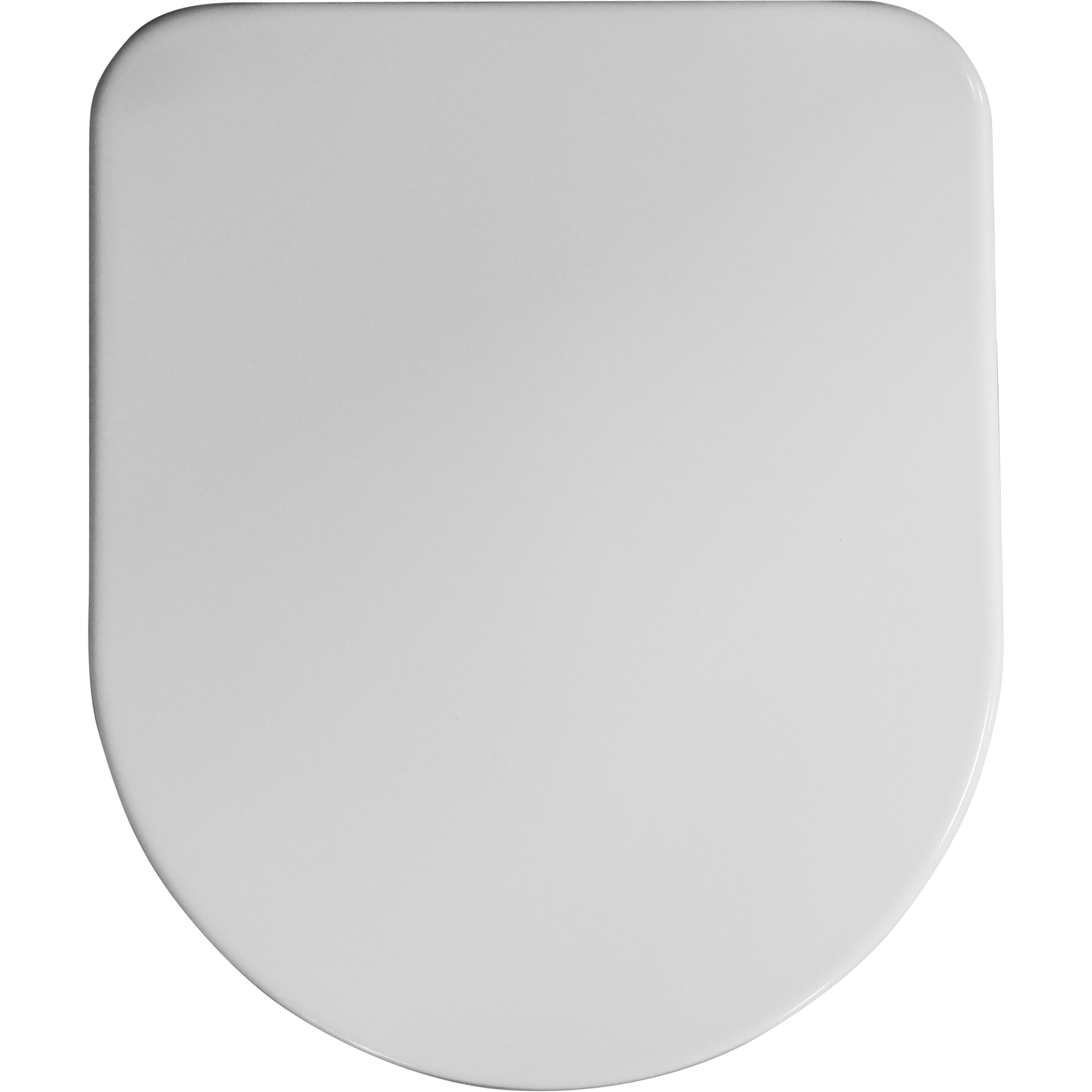 Изображение товара Сиденье для унитаза Konsensa Мауро белое D-образное с амортизаторами и регулируемым креплением