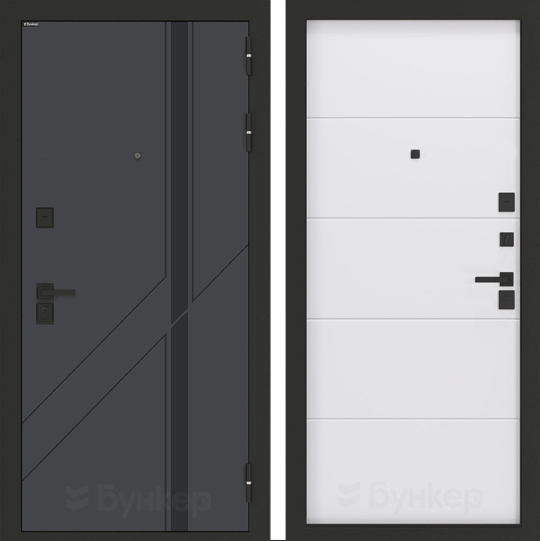 Изображение товара Бункер BN-12 с панелью ФЛ-649 — прочная входная дверь, RIGHT, 205x88 см