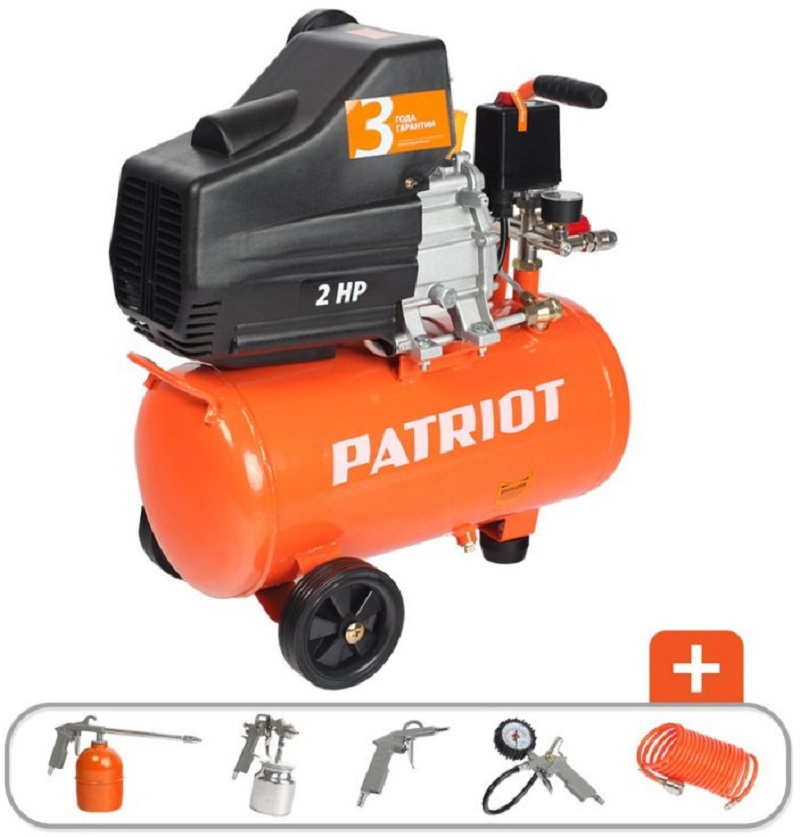 Изображение товара Компрессор сетевой Patriot Euro 24-240K, 24 л, 240 л/мин