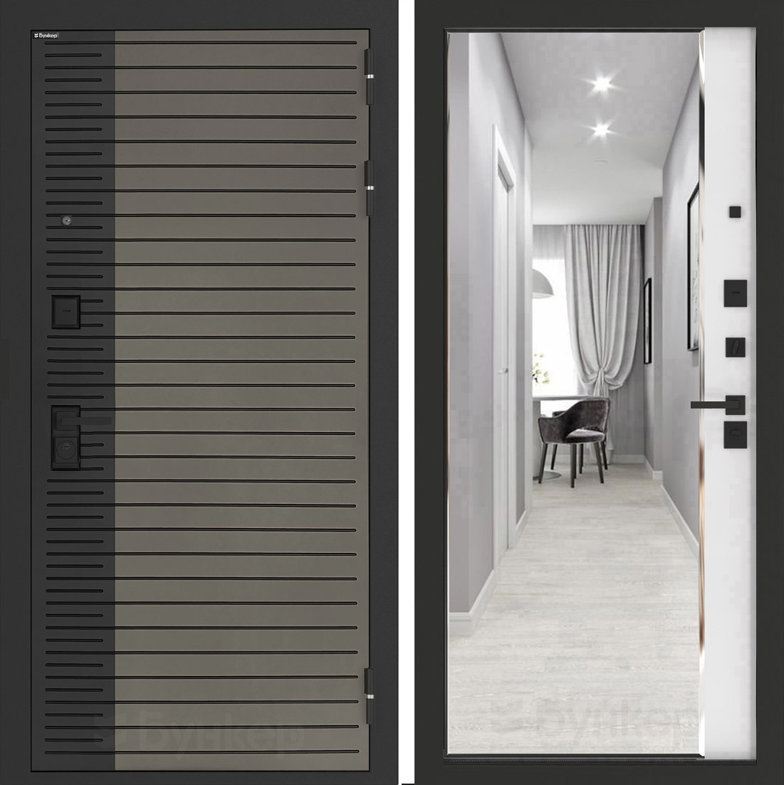 Изображение товара Входная дверь ДВЕРИ БУНКЕР BN-15 с панелью ФЛЗ-618, Веллюто кофе