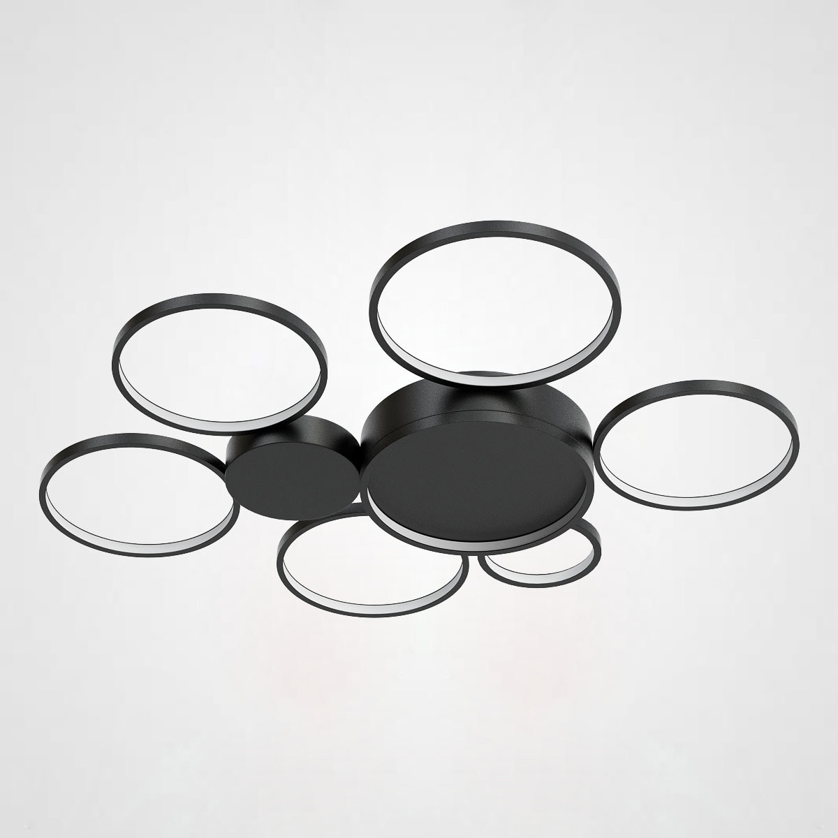 Изображение товара Imperiumloft Twine01 – лофт‑люстра 7 плафонов, 50 м², нейтральный белый, черная