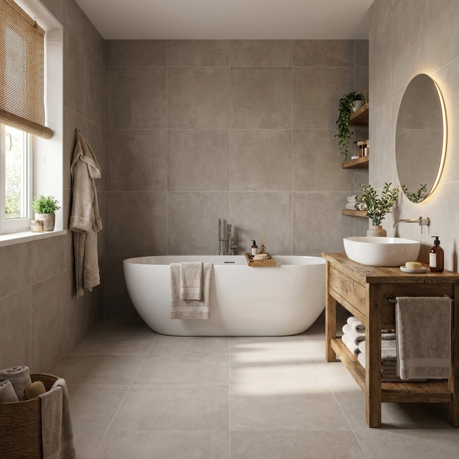 Изображение товара Керамогранит КЕРАМОПРО Rivera Marrone Матовый 60х60 - Real