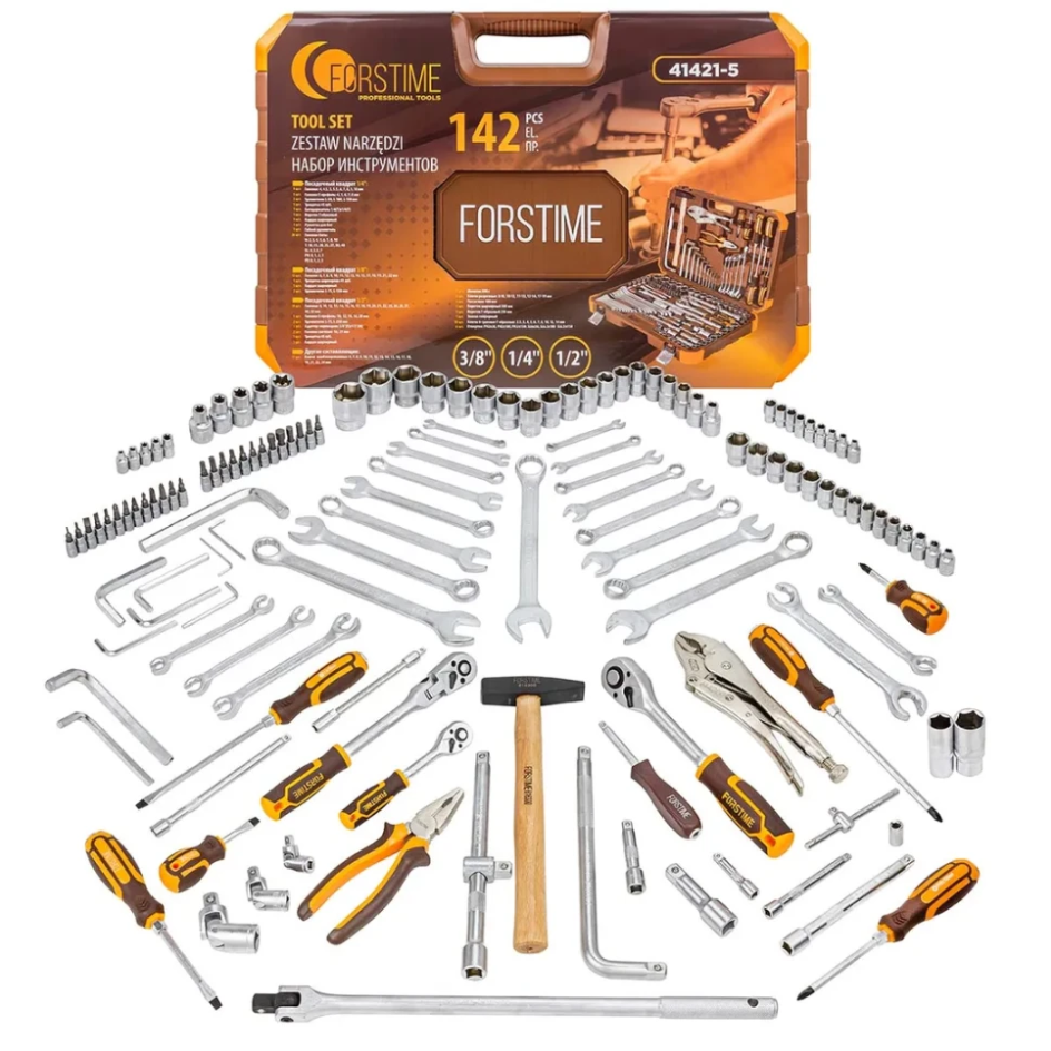 Изображение товара Набор инструментов Forstime Ft-41421-5, 8 шт Изображение товара Набор инструментов Forstime Ft-41421-5, 8 шт