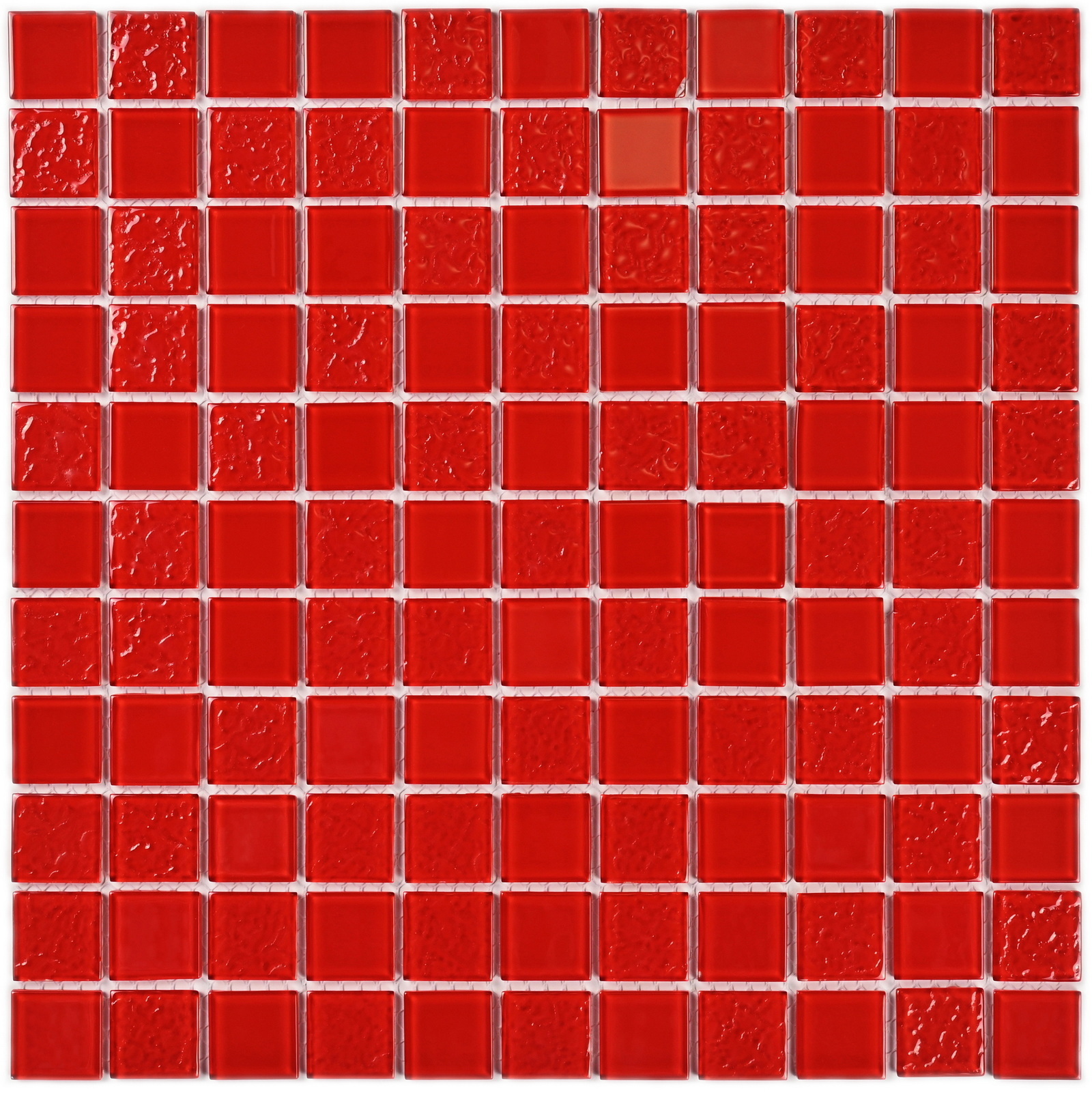 Изображение товара Декоративная мозаика Bonaparte Вива Красная роза/Red Rose 30x30см стекло цвет красный