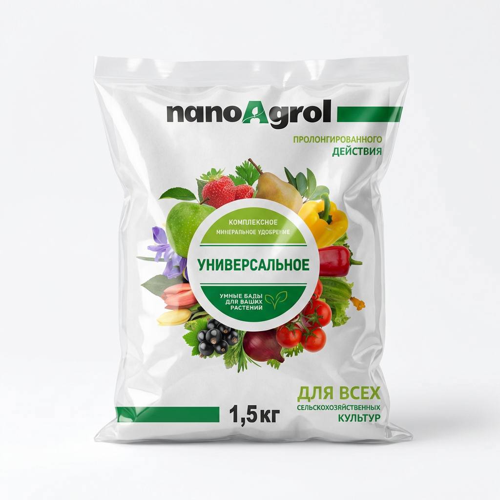 Изображение товара Универсальное удобрение Nano Agrol 1.5 кг для всех культур Изображение товара Универсальное удобрение Nano Agrol 1.5 кг для всех культур