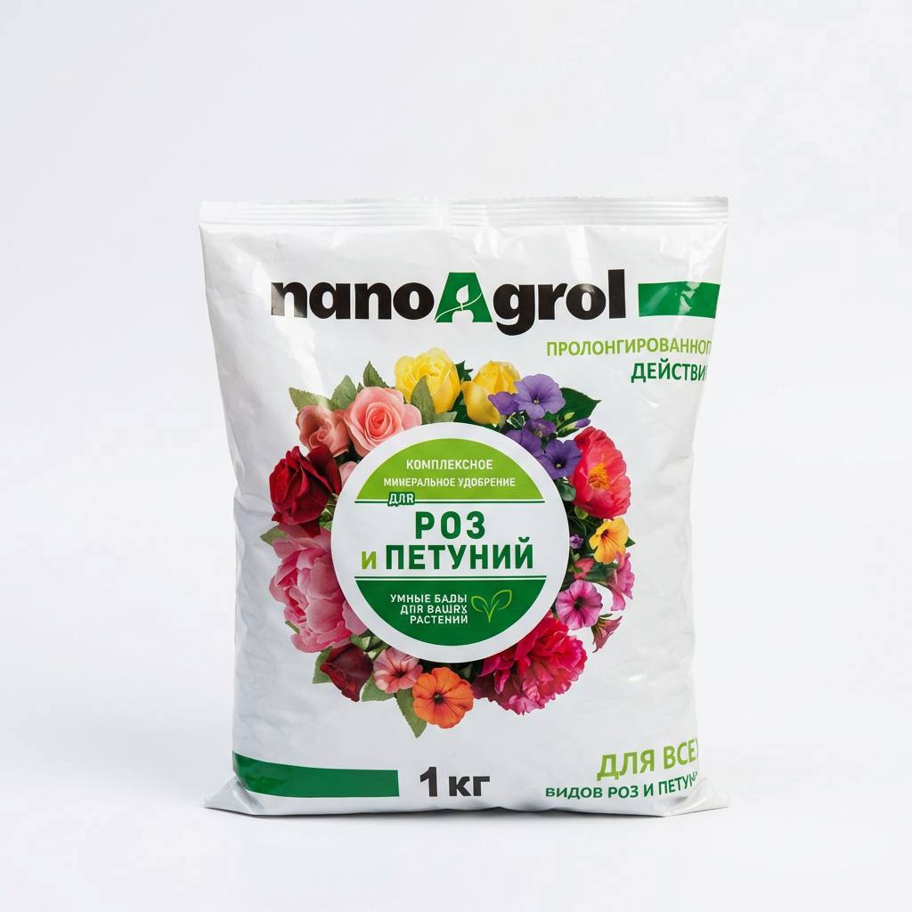 Изображение товара Удобрение Nano Agrol для петуньи и розы, 1 кг Изображение товара Удобрение Nano Agrol для петуньи и розы, 1 кг