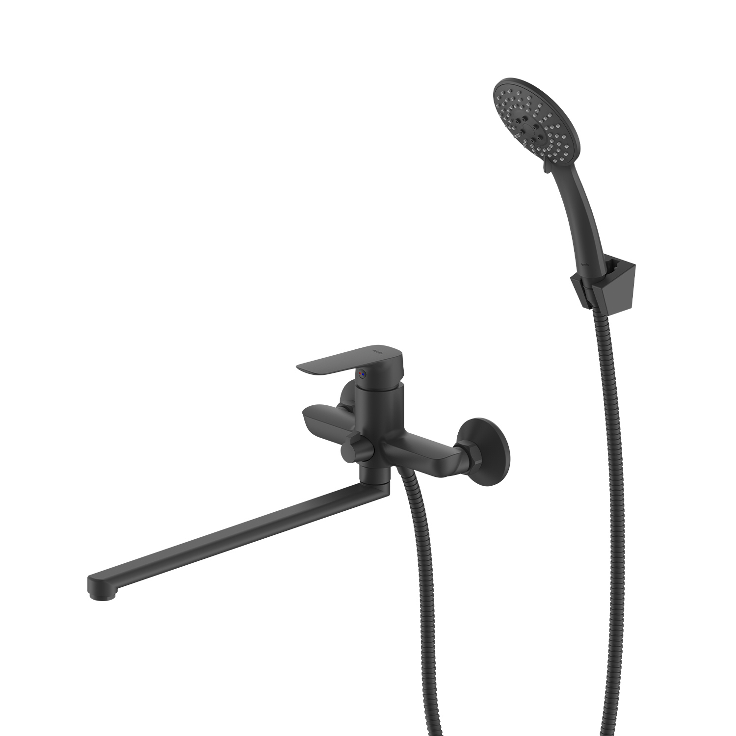 Изображение товара Смеситель для ванны Iddis Token однорычажный универсальный с лейкой и шлангом цвет черный