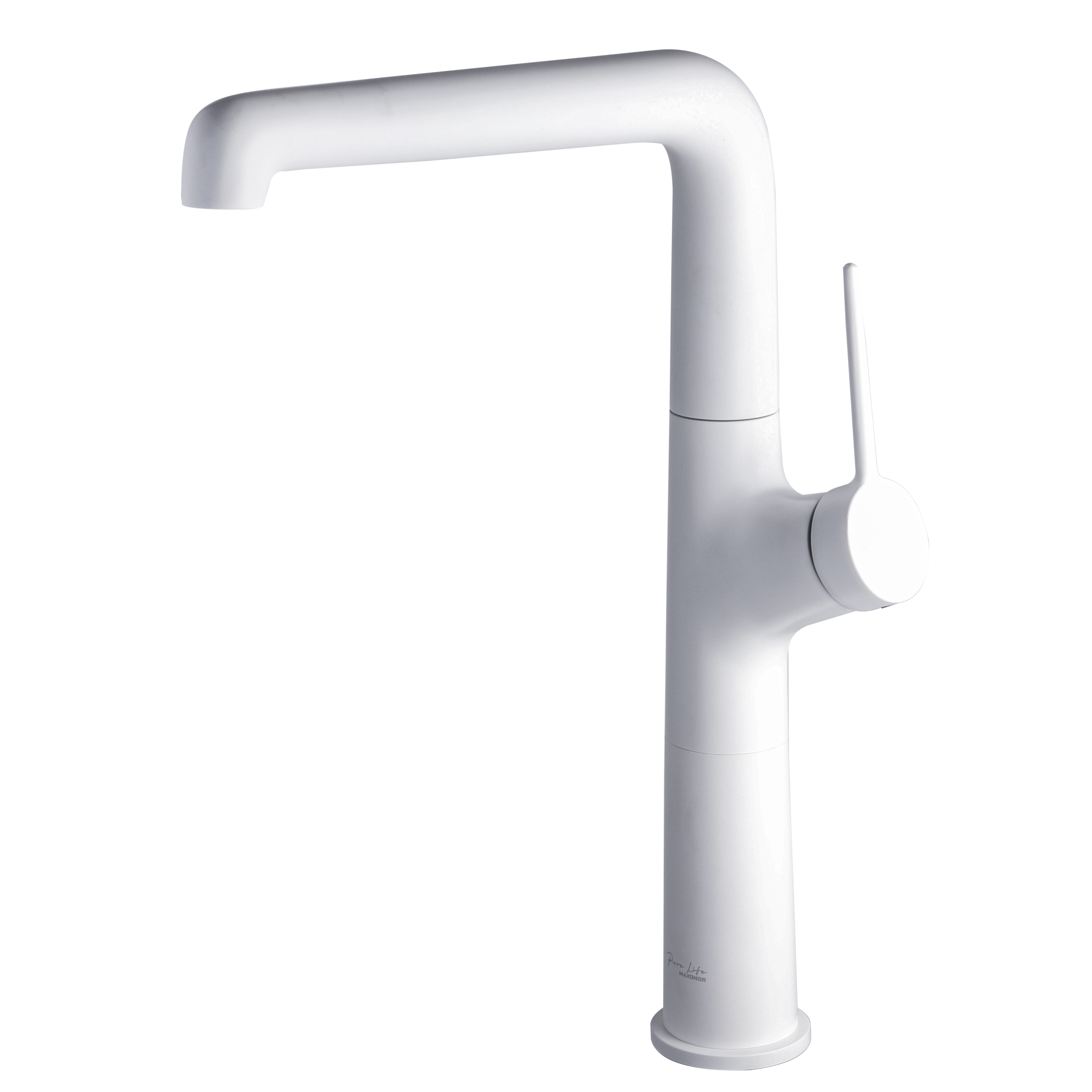 Изображение товара Смеситель для кухни Maxonor pure life PL4094-8 поворотный латунь белый матовый 28.7 см