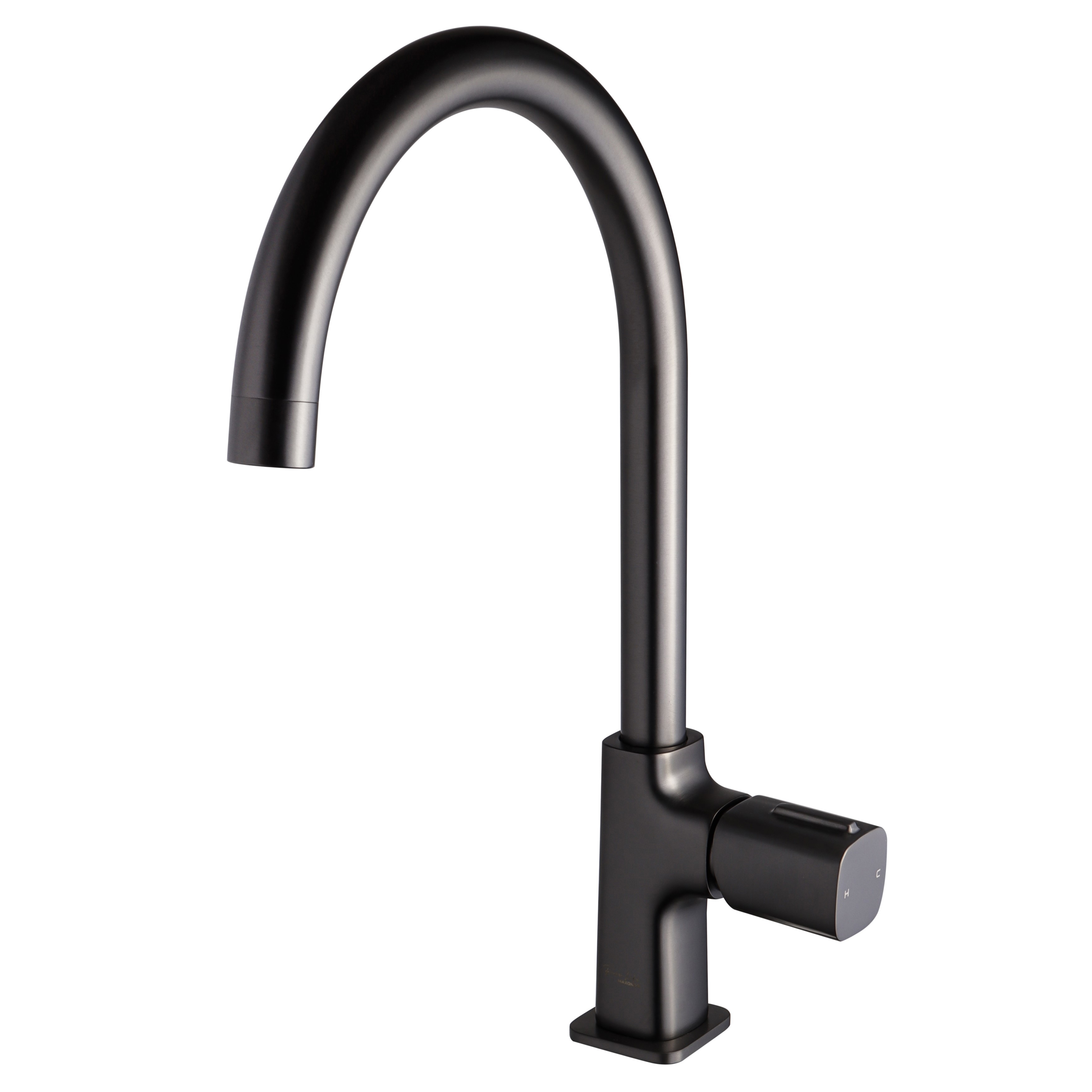 Изображение товара Смеситель для кухни Maxonor Pure Life PL4089-9 с поворотным изливом 25 см графит