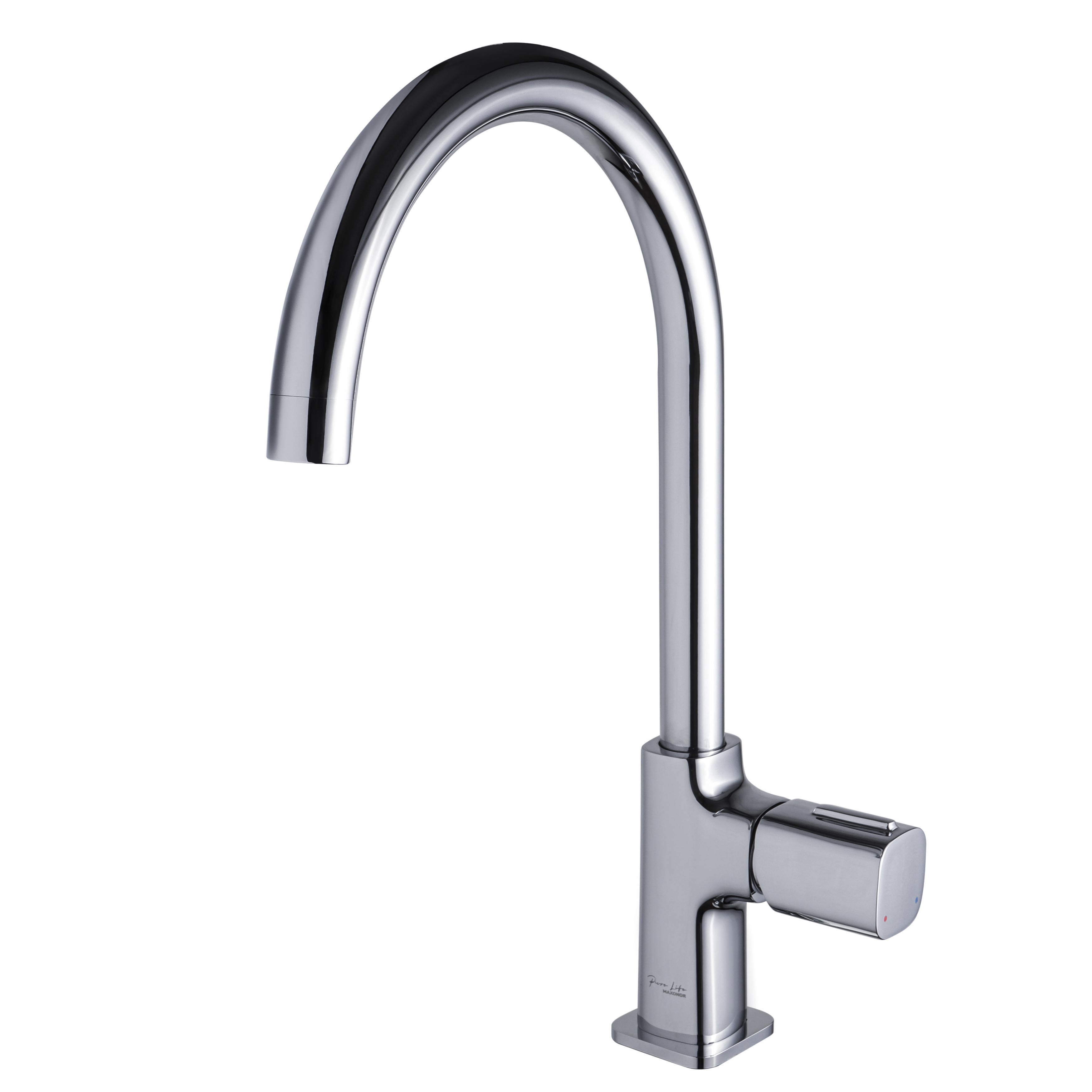 Изображение товара Смеситель кухонный Maxonor PURE LIFE PL4089 поворотный излив хром 25 см