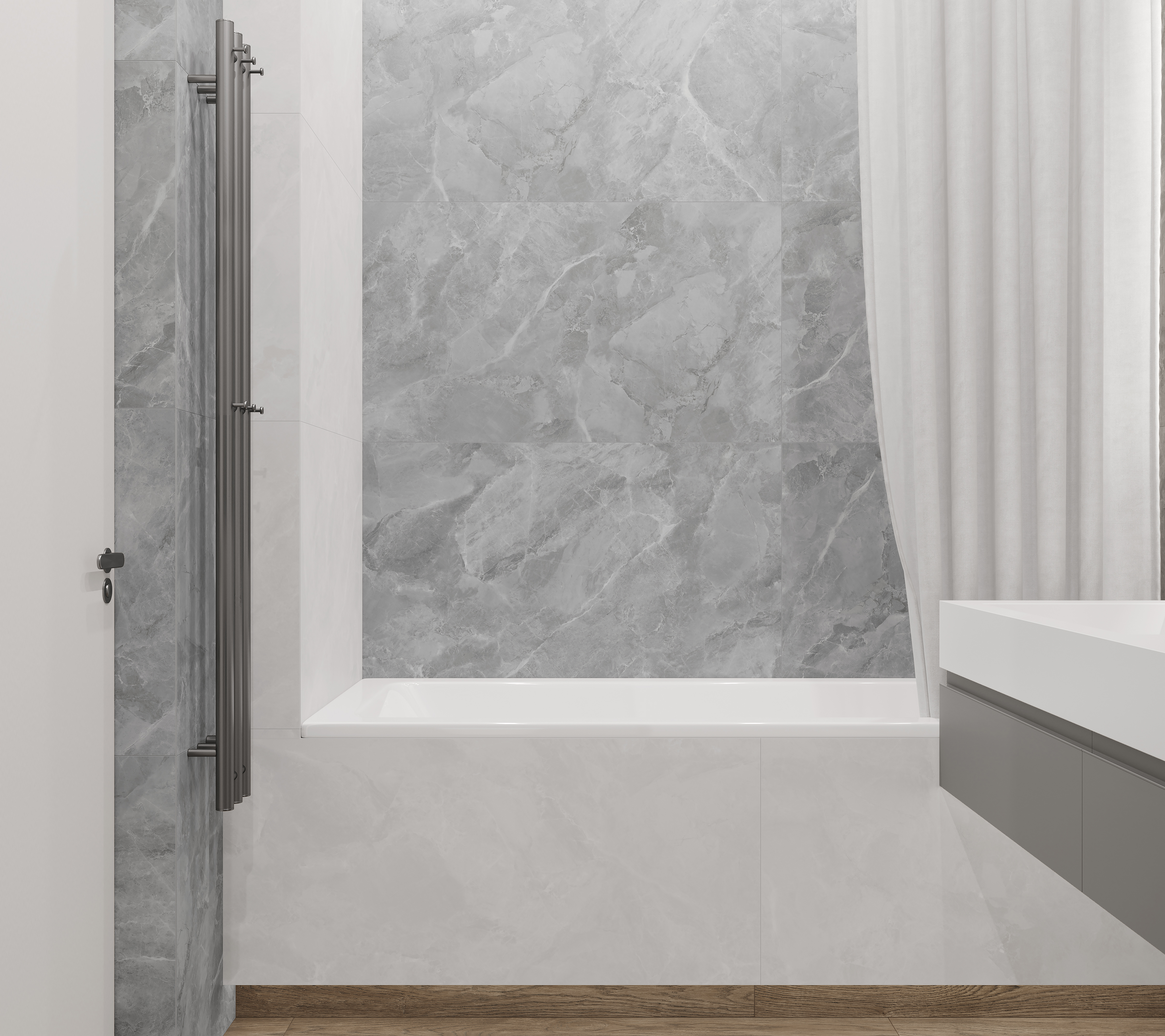 Изображение товара Керамогранит Ceradim Regnum Bianco CR6012G0401R 59.5x119.1 светло-серый матовый