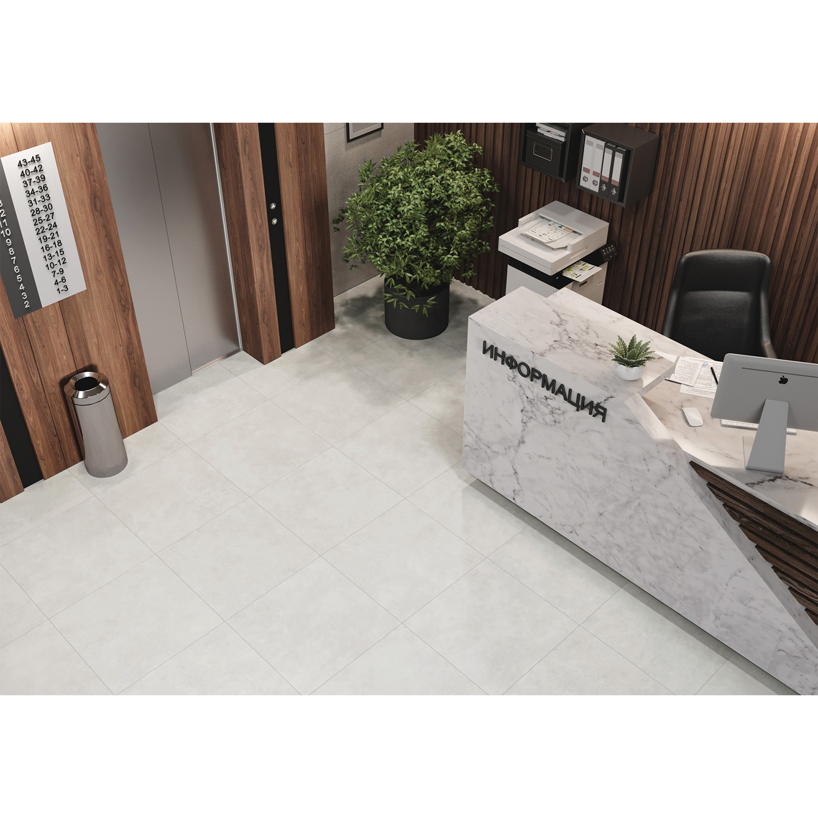 Изображение товара Керамогранит Alma Ceramica Mural Profi GFU6060MUP07R 60x60 см цвет серый