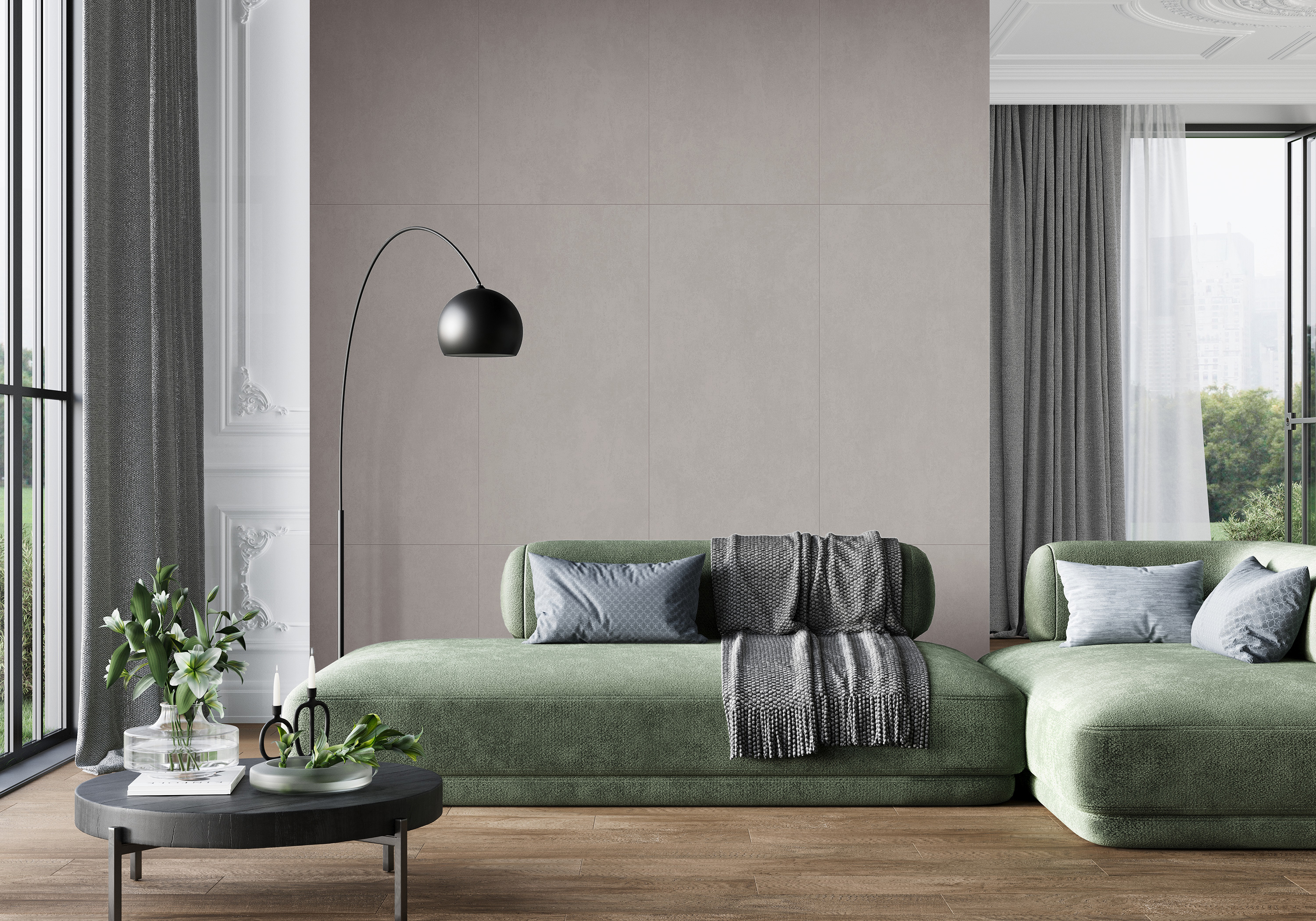 Изображение товара Керамогранит Alma Ceramica Beton Pro GFU60120BTP47R 60x120 см серо-бежевый