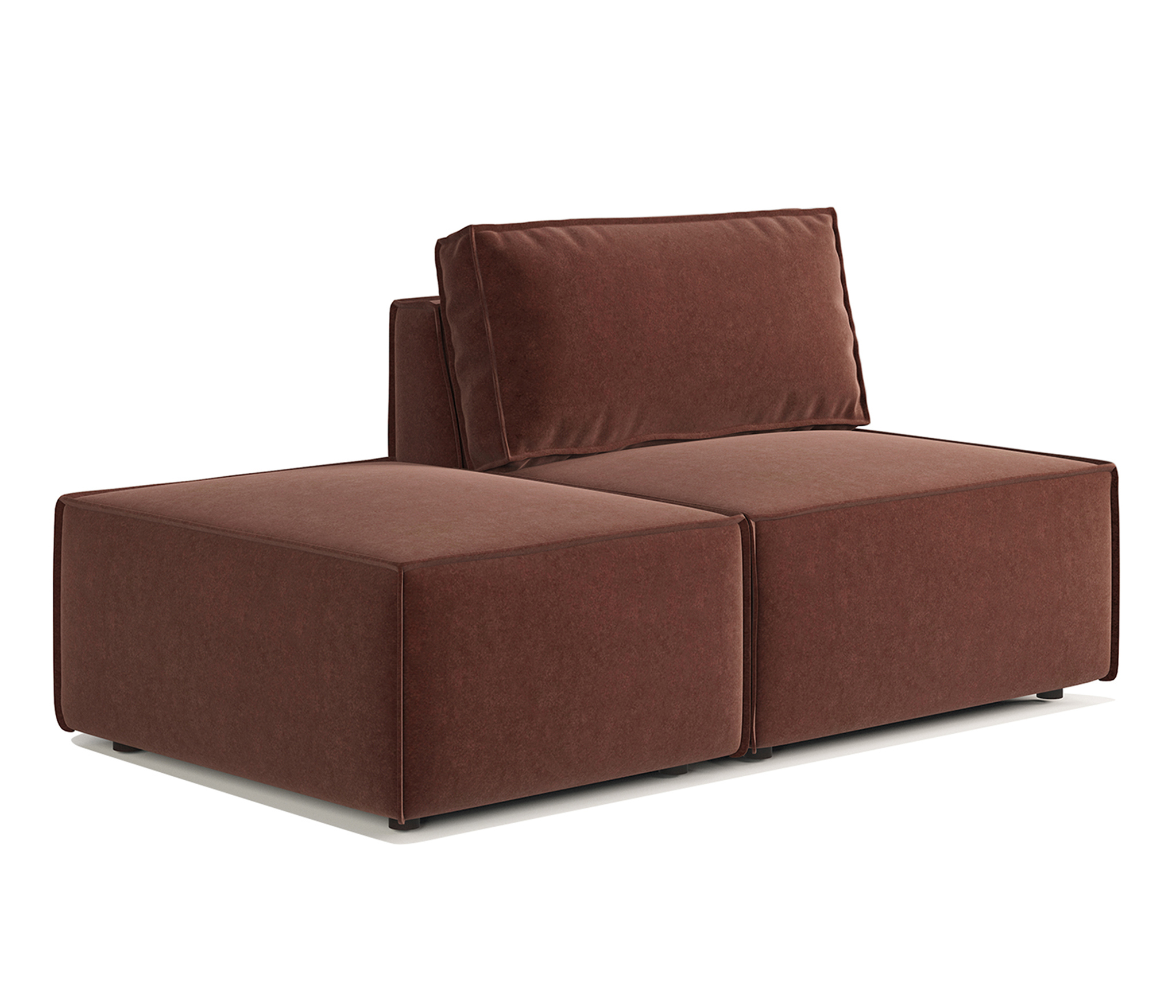 Изображение товара Диван модульный Гамма левый 170x70x75 см велюр цвет дрим шоколад