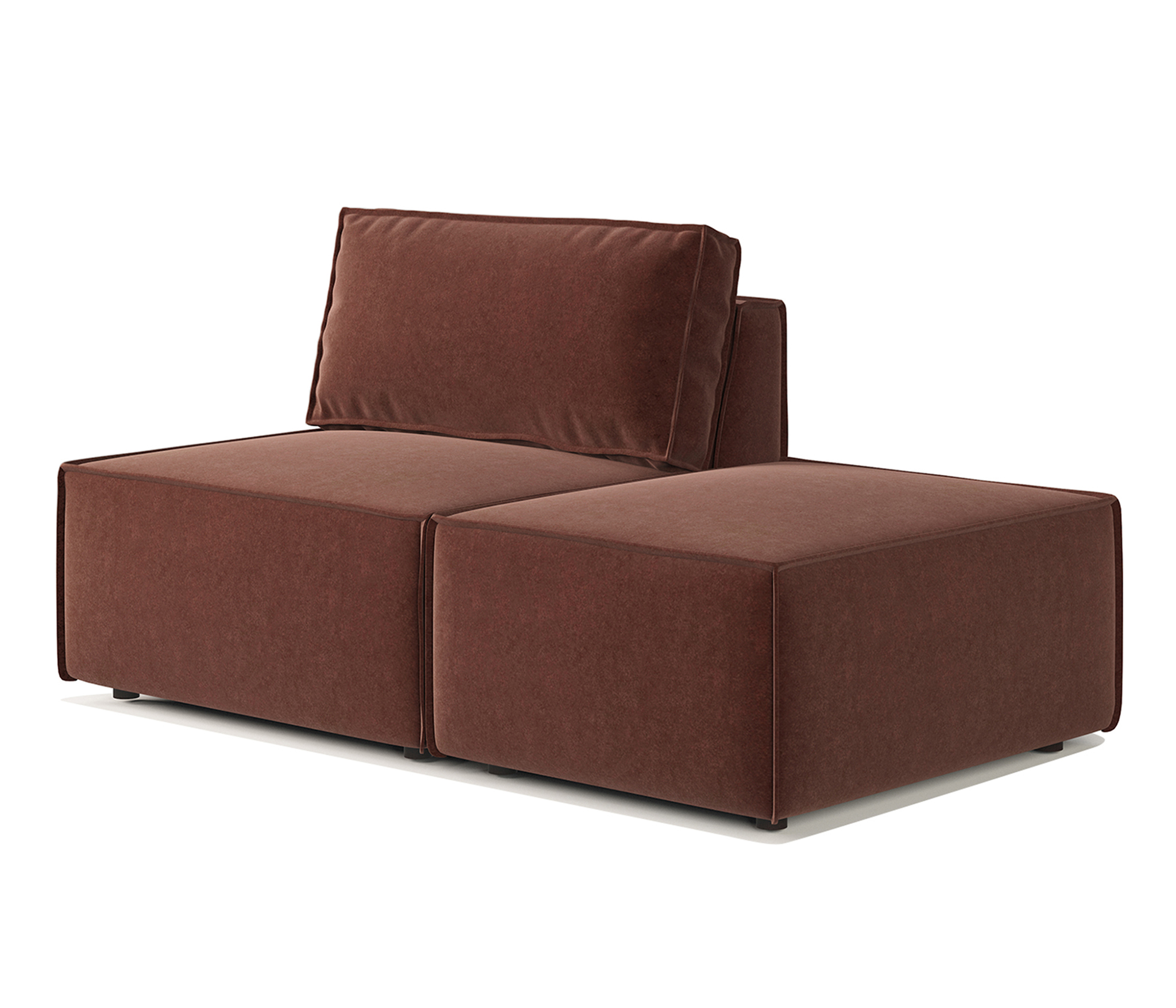 Изображение товара Диван модульный Гамма 170x70x75 см велюр цвет дрим шоколад