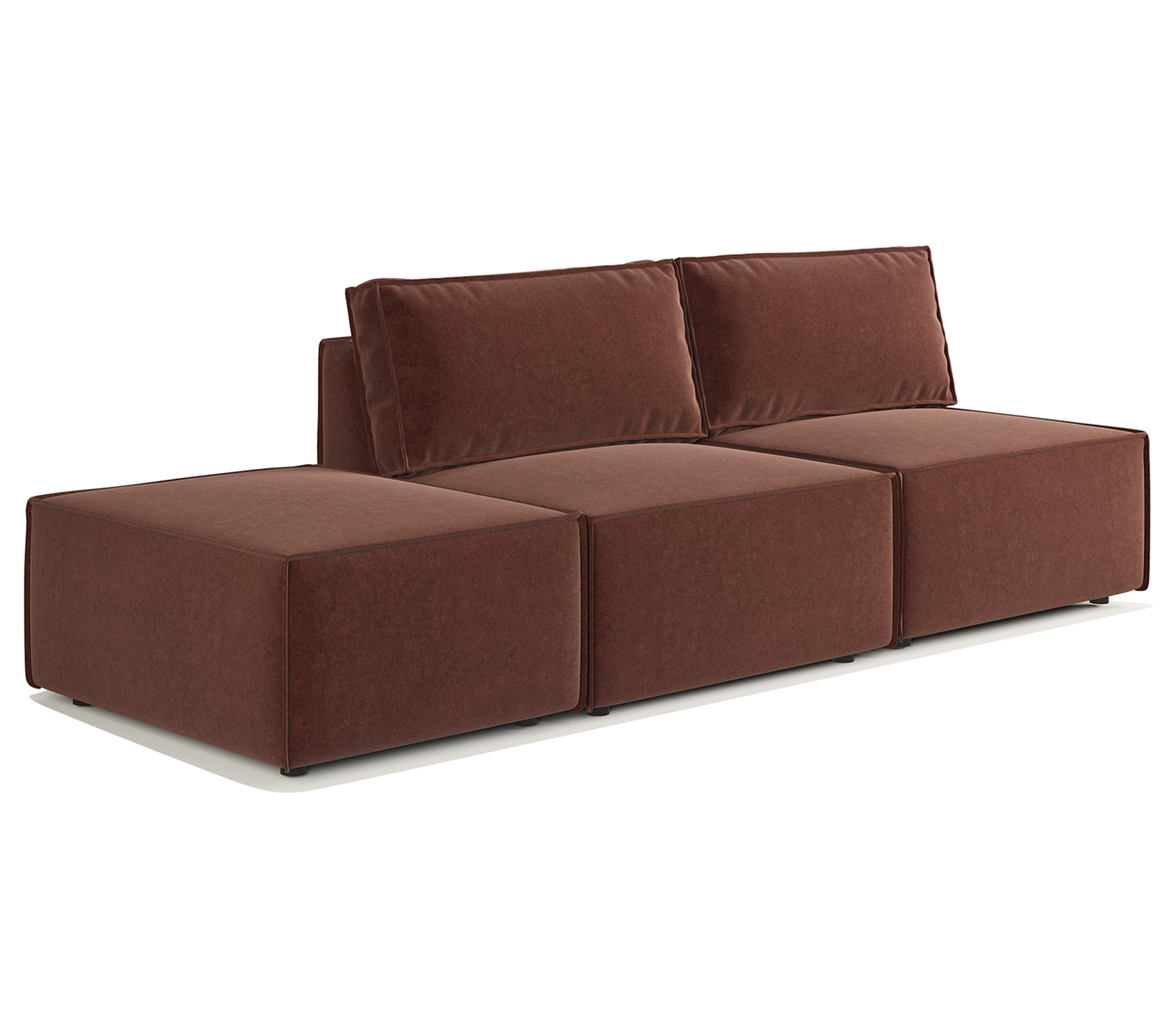 Изображение товара Диван модульный Гамма левый 265x70x75 см велюр цвет дрим шоколад