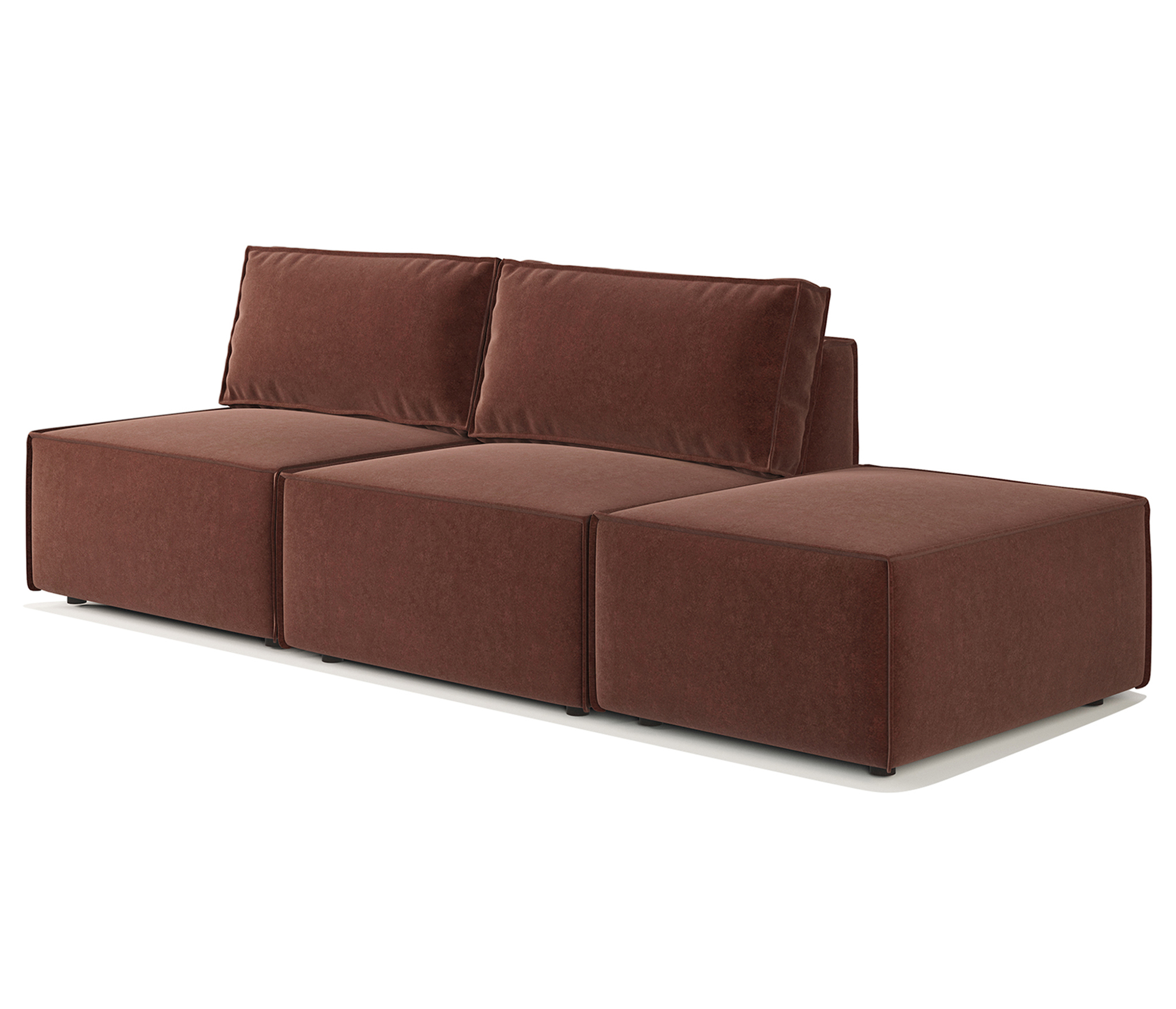 Изображение товара Диван модульный Гамма правый 265x70x75 см велюр цвет дрим шоколад