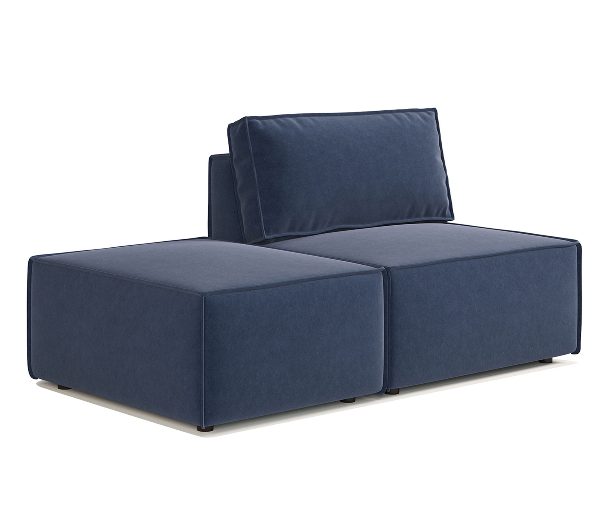 Изображение товара Диван модульный Гамма левый 170x70x75 см велюр цвет ультра миднайт