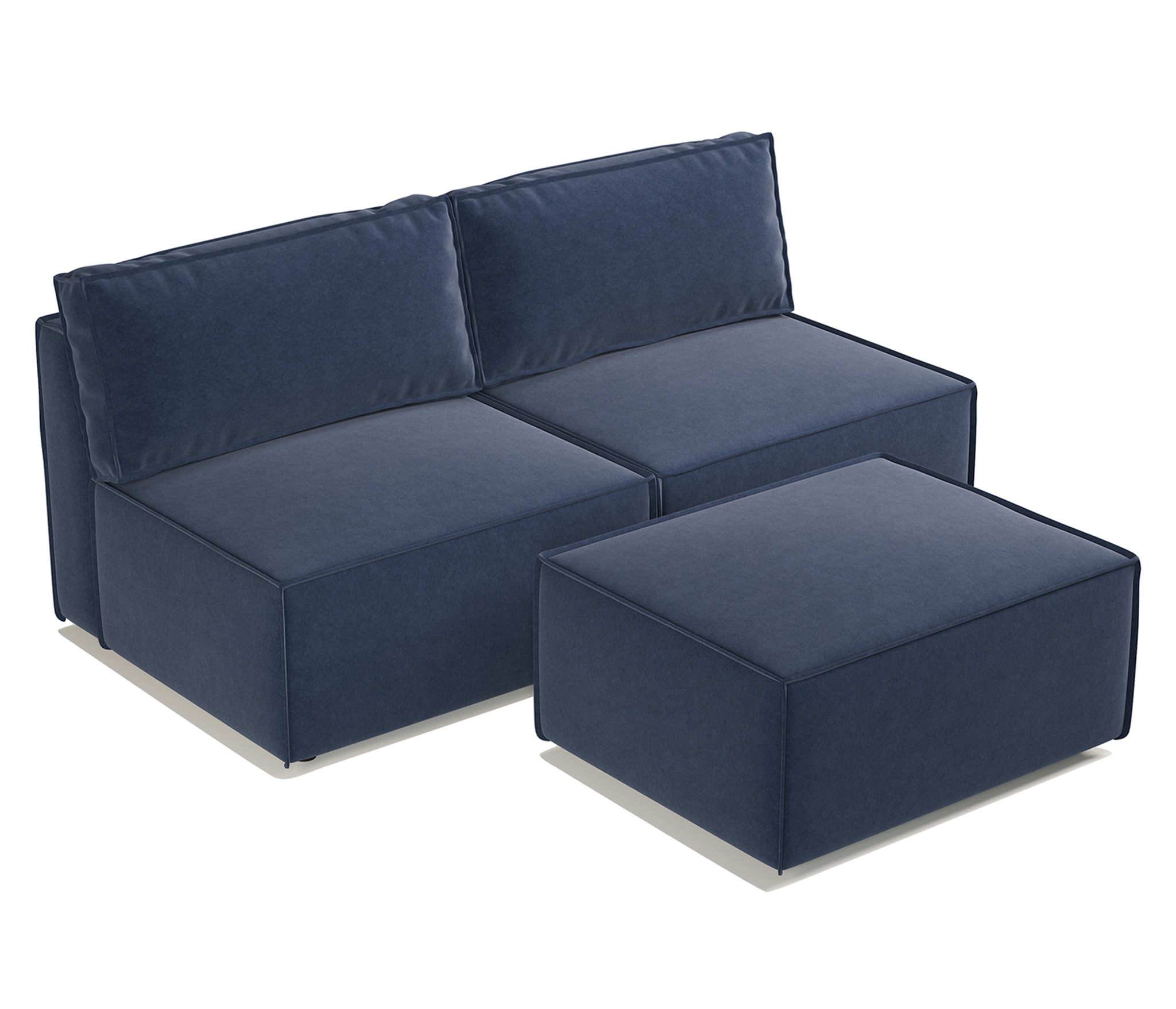 Изображение товара Диван модульный Гамма НПБ 190x70x75 см велюр цвет ультра миднайт