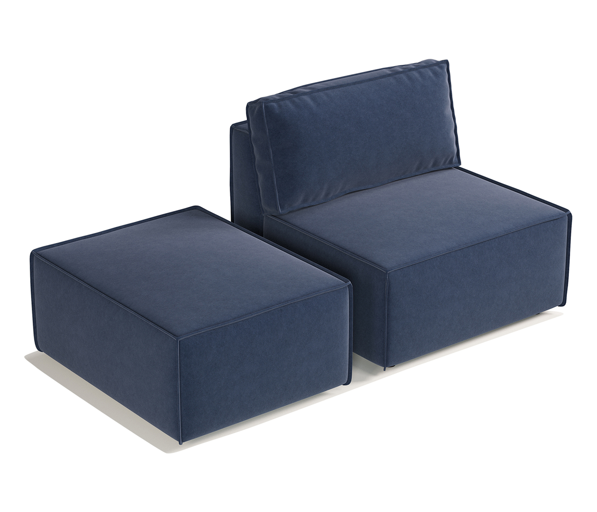 Изображение товара Диван модульный Гамма 95x70x75 см велюр цвет ультра миднайт