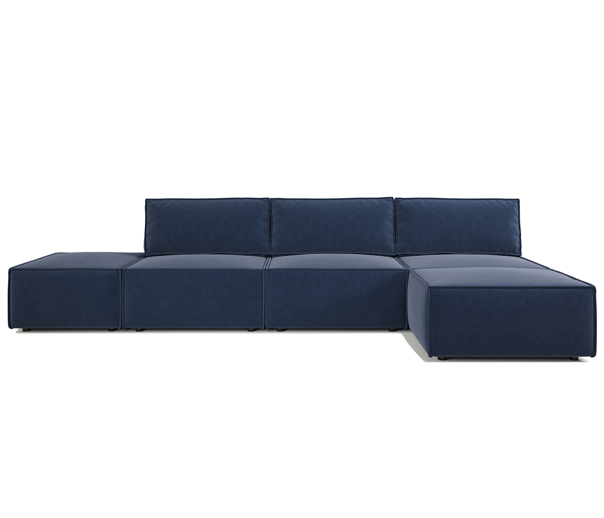Изображение товара Диван модульный Гамма НПБ Лонг 285x70x75 см велюр цвет ультра миднайт