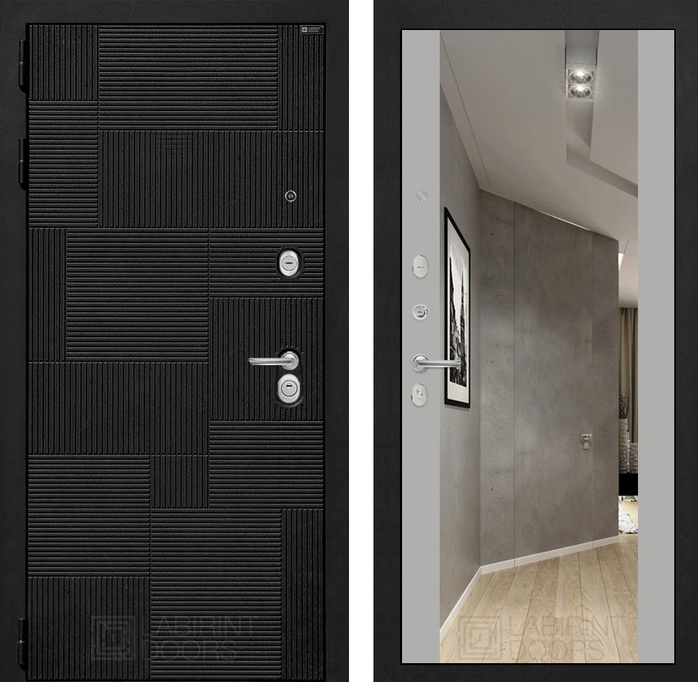 Изображение товара Входная дверь Двери Лабиринт Максимум, левый, 205x88, Лофт черный