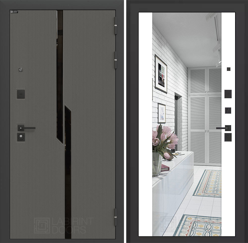 Изображение товара Входная дверь ДВЕРИ ЛАБИРИНТ Карбон с панелью Максимум Right