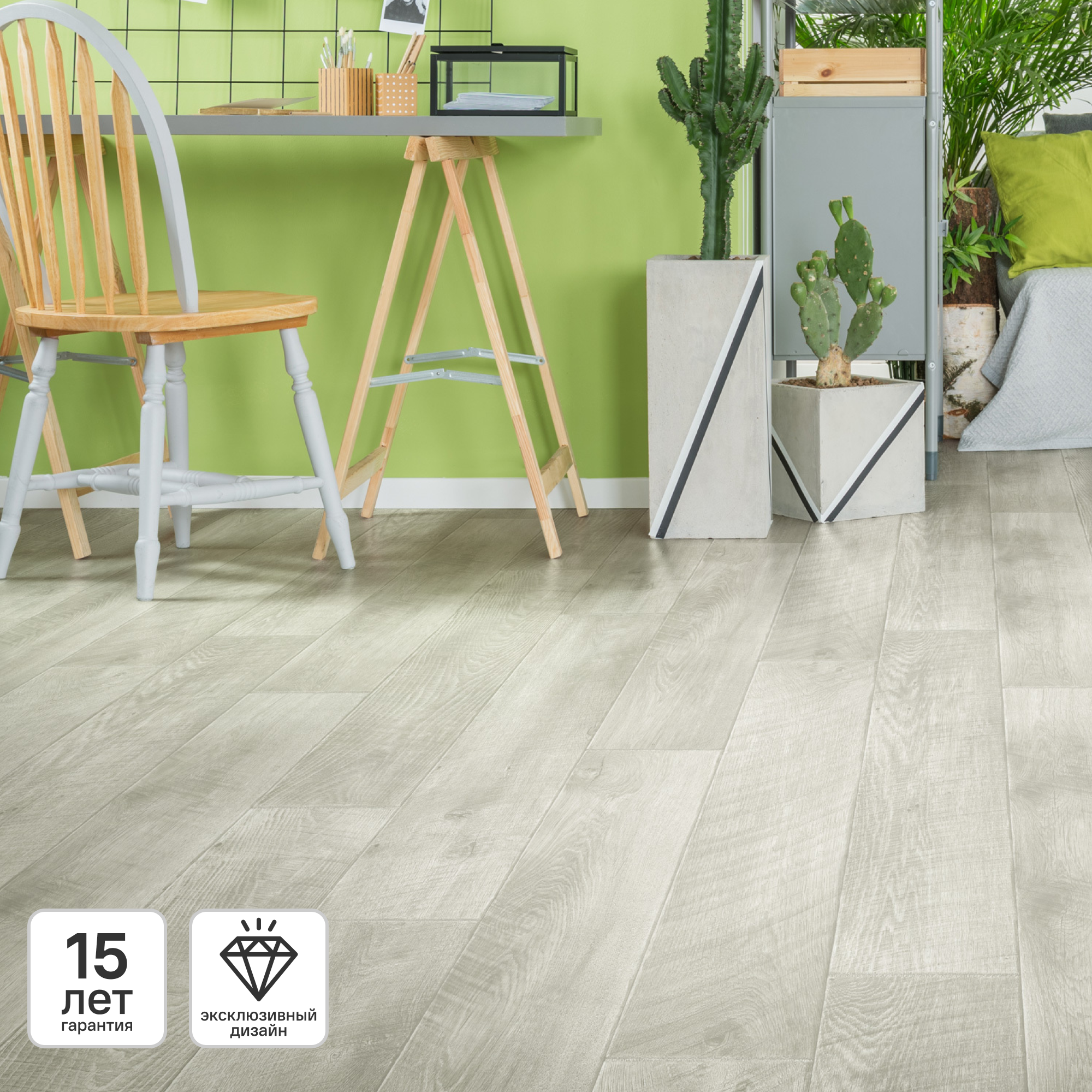 Изображение товара Линолеум полукоммерческий KREAFORTA Селенга 33 класс 4 м коричневый дерево