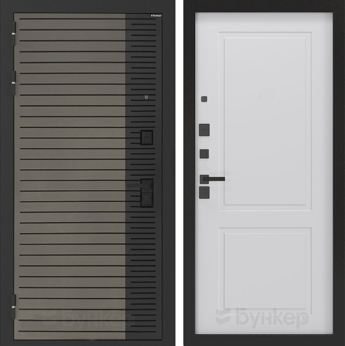 Изображение товара BN-15 с панелью ФЛ-609 — входная дверь, левый открывающийся, Веллюто кофе