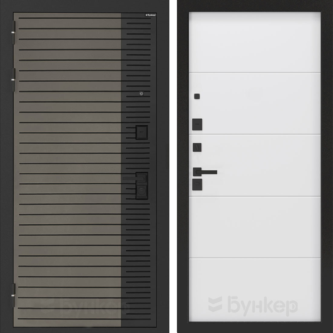 Изображение товара Входная дверь Бункер BN-15 с панелью ФЛ-649 левый 205x96см цвет веллюто кофе/белый софт