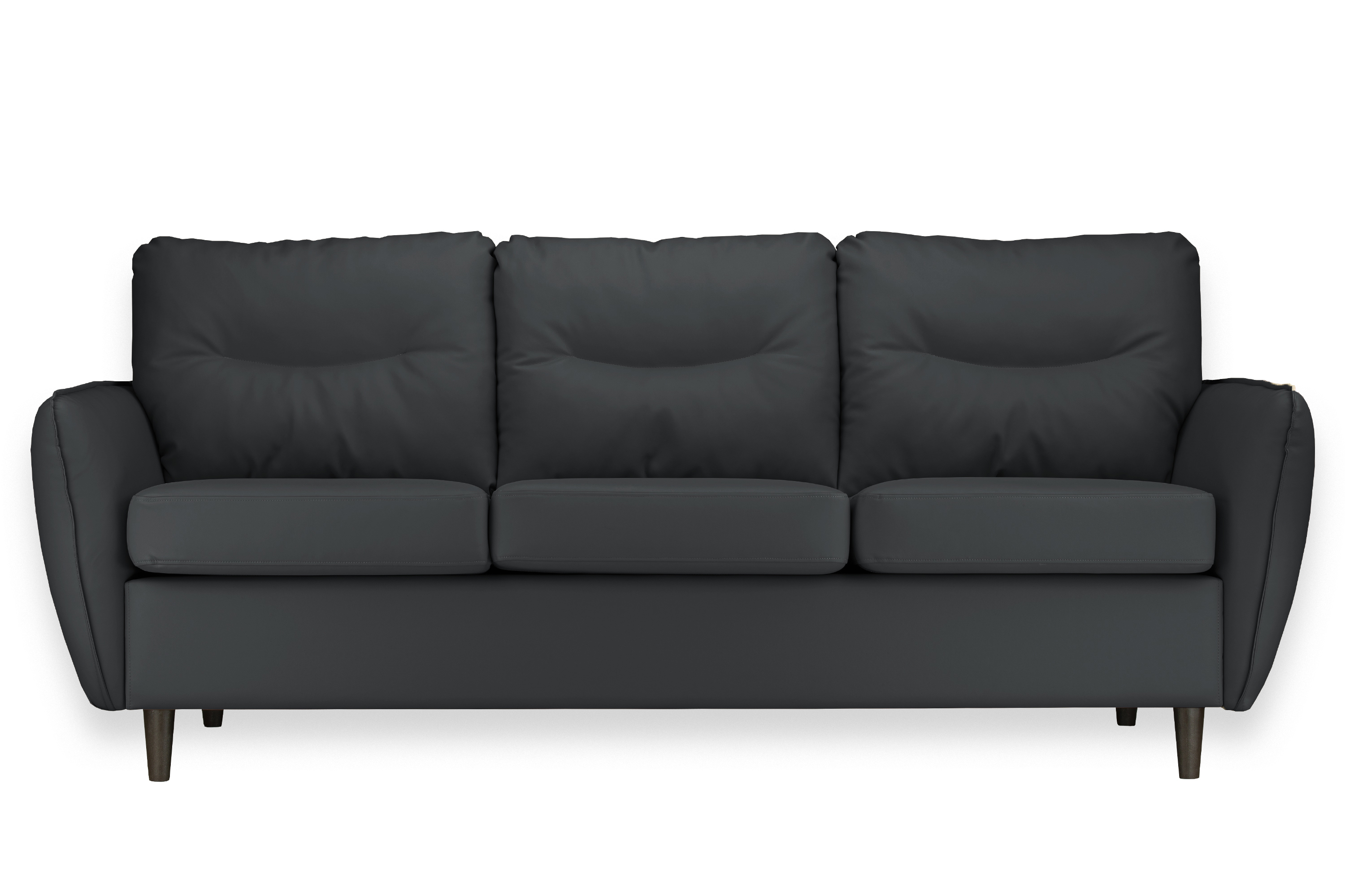 Изображение товара Диван прямой Ramart design Монца 203x86x86 см искусственная кожа цвет черный