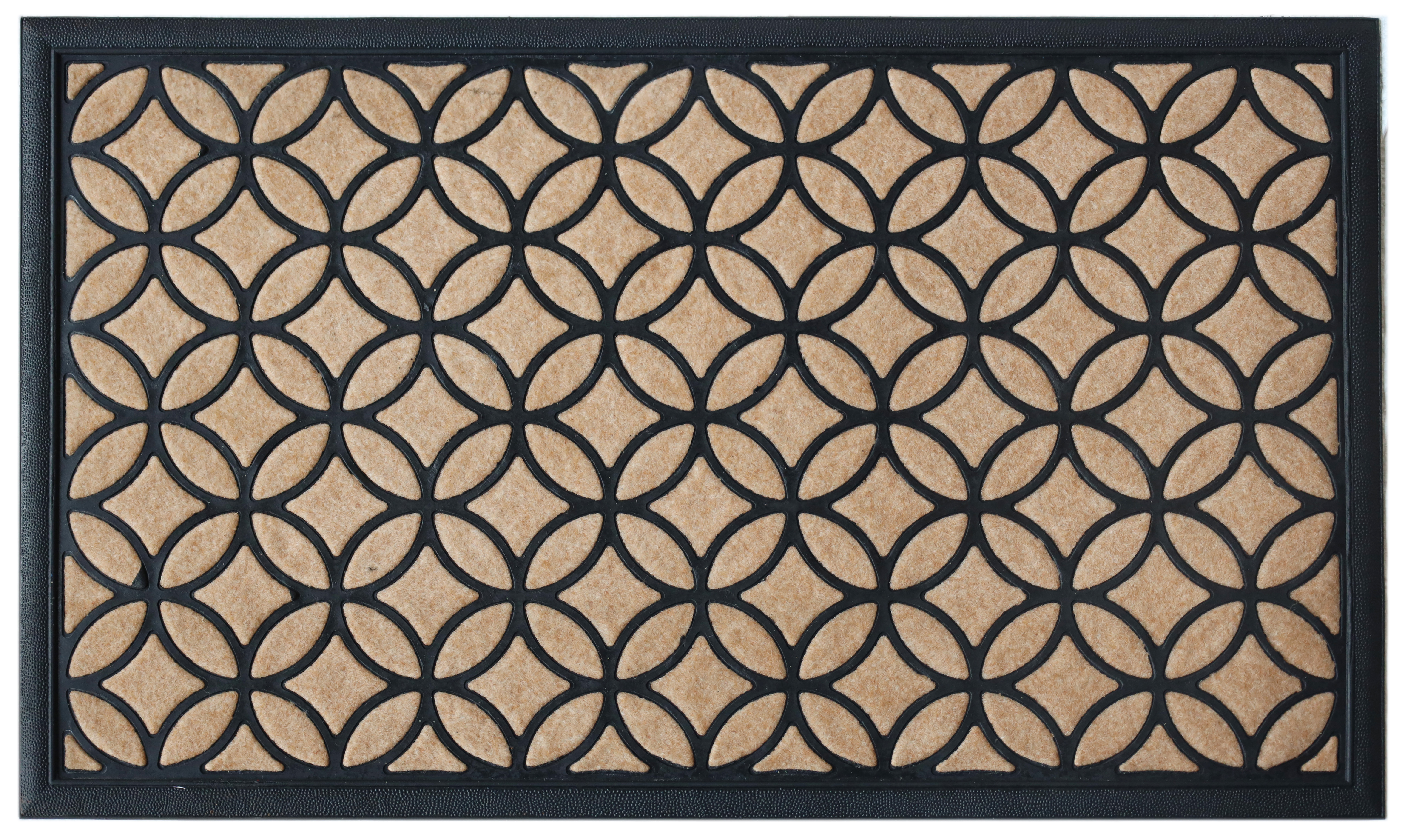 Изображение товара Коврик грязезащитный Bali A1 Геометрия Бежевый, 45x75 см