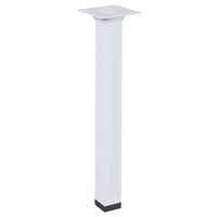 Изображение товара Ножка для мебели квадратная 25x25 мм высота 400 мм металл белая