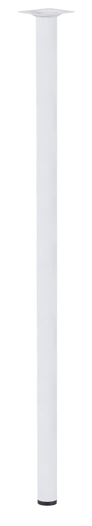 Изображение товара Ножка для мебели круглая ⌀30 мм высота 700 мм металл белая