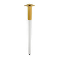 Изображение товара Ножка для мебели круглая ⌀50 мм высота 710 мм бело-золотая