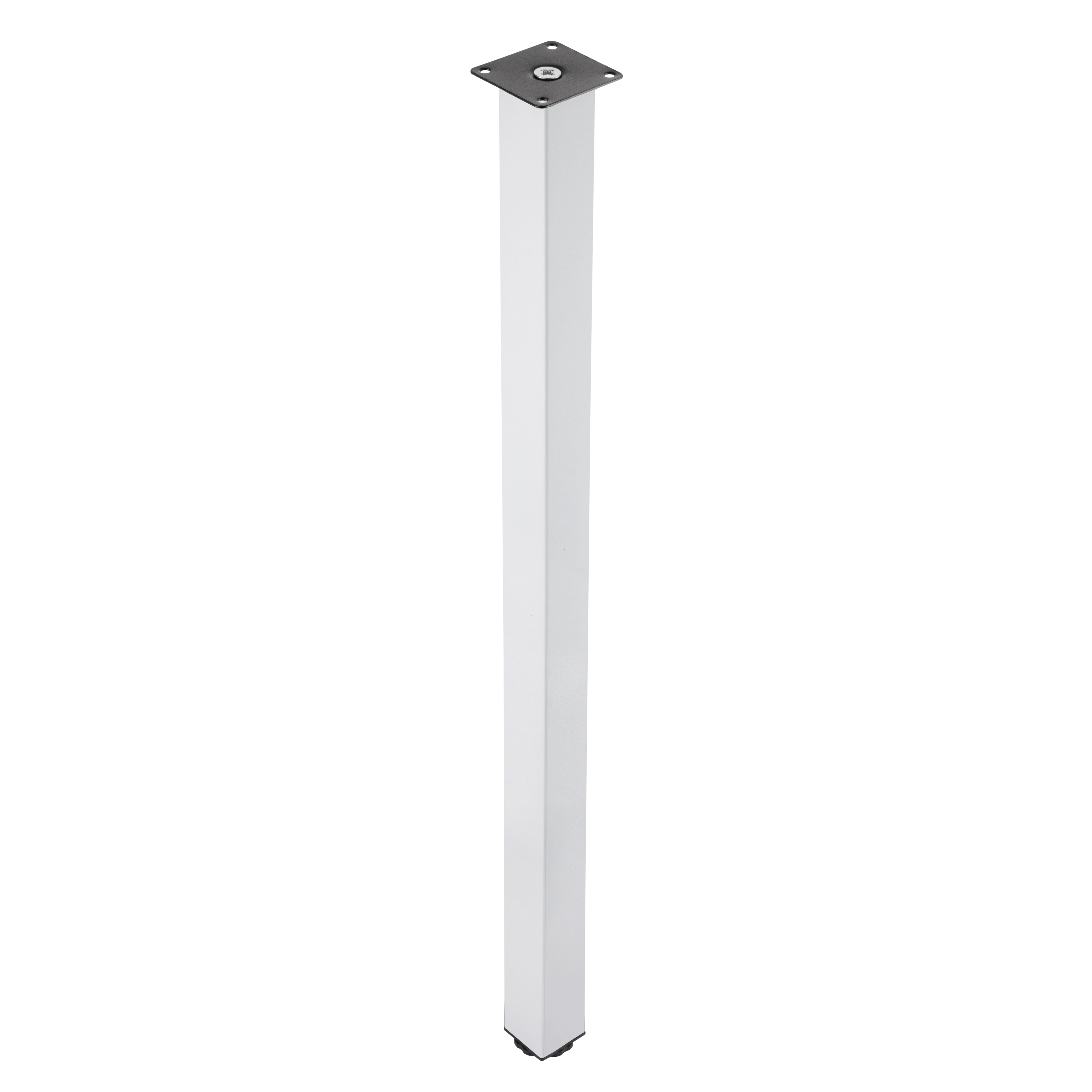 Изображение товара Ножка для мебели регулируемая квадратная 800x40x40 мм сталь цвет белый нагрузка до 50 кг Изображение товара Ножка для мебели регулируемая квадратная 800x40x40 мм сталь цвет белый нагрузка до 50 кг