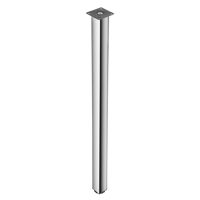 Изображение товара Ножка для мебели регулируемая квадратная 800x40x40 мм сталь цвет хром нагрузка до 50 кг